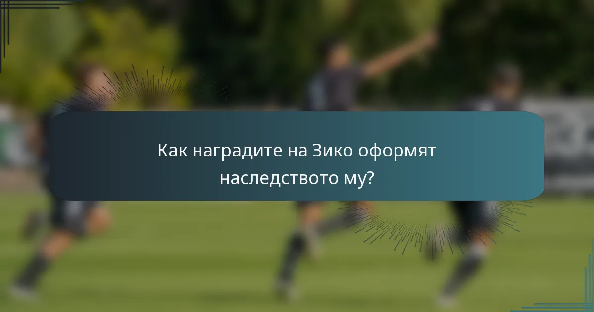Как наградите на Зико оформят наследството му?