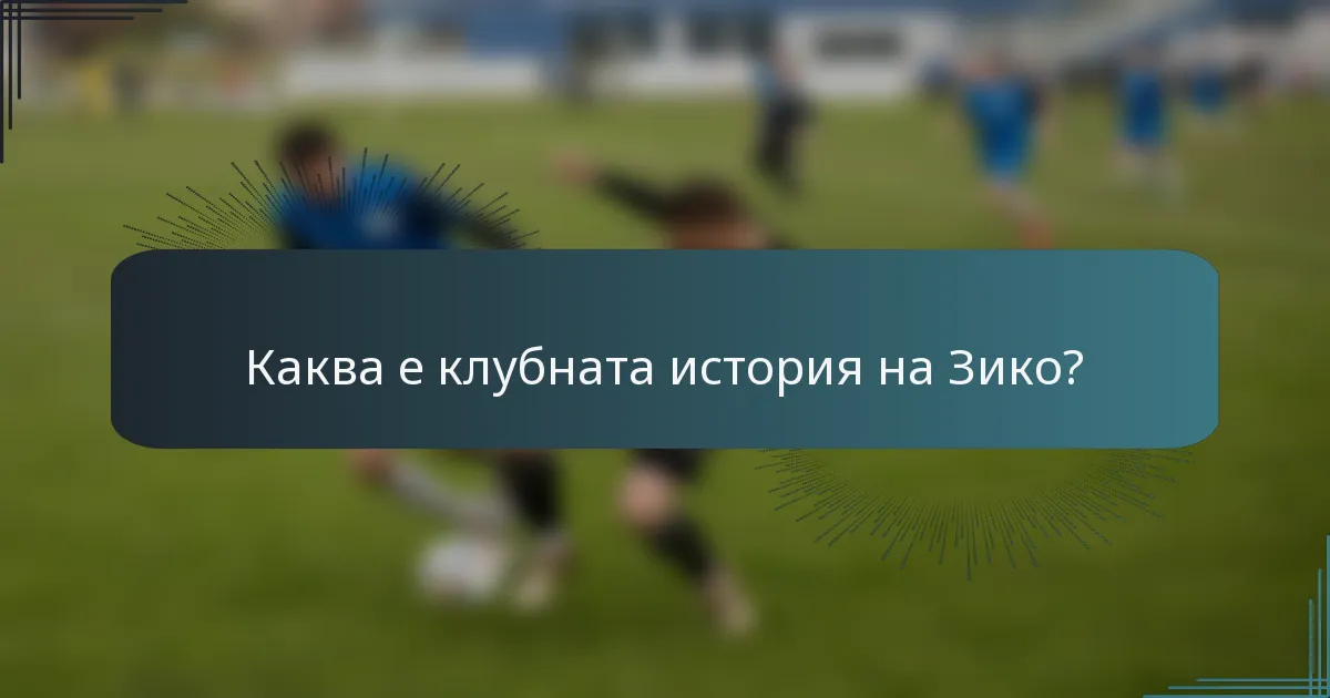Каква е клубната история на Зико?